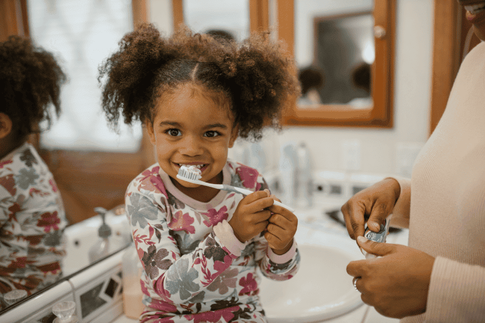pediatric dentist in edinburg tx encouraging tooth brushing