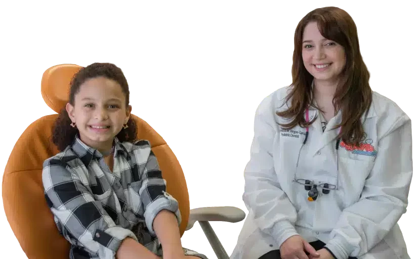 GigglesVille Pediatric Dentist with patient